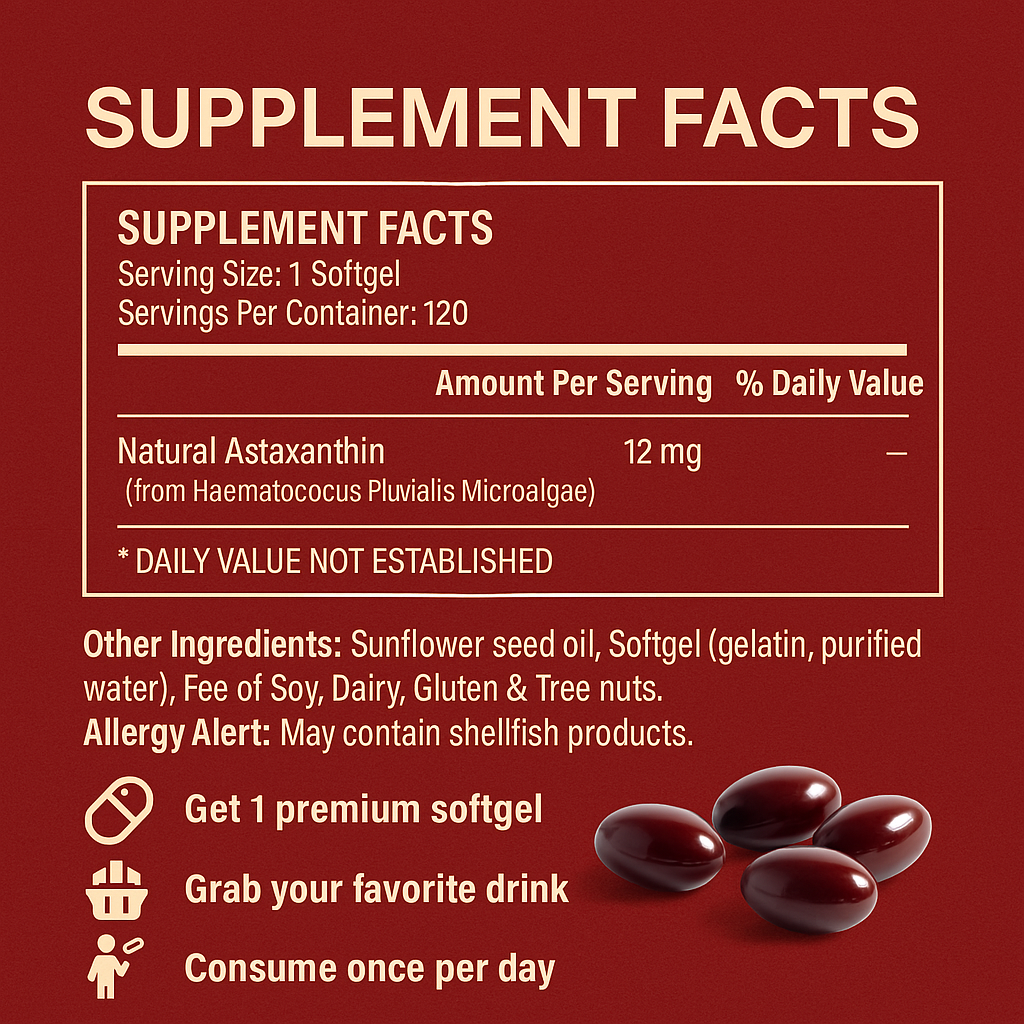 Sunny Glow® Astaxanthin Softgels