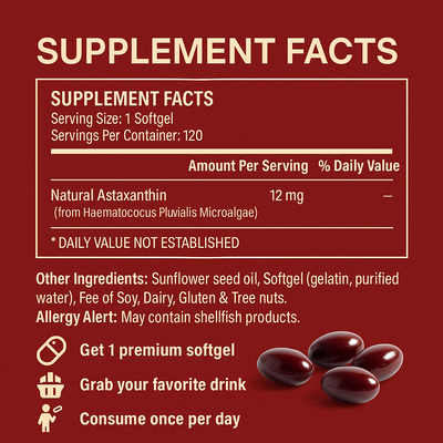 Sunny Glow® Astaxanthin Softgels
