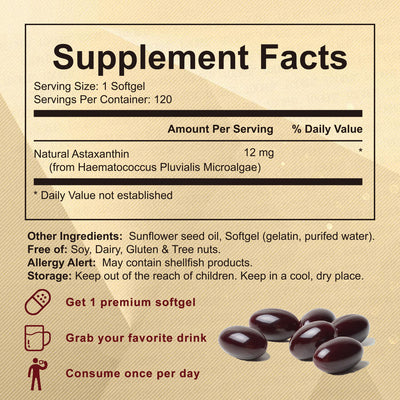 Sunny Glow® Astaxanthin Softgels